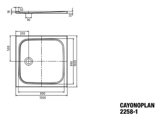 Kaldewei Duschwanne CAYONOPLAN Mod.2258-1,1000x1000mm, alpinweiß matt – Bild 5