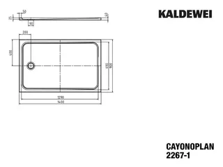 Kaldewei Duschwanne CAYONOPLAN Mod.2267-1,900x1400mm, alpinweiß matt – Bild 5