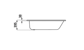 sanibel 1001-Stahl-Badewanne Körperform 1600x700x395mm weiß – Bild 2