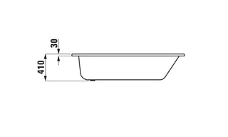 sanibel 1001-Stahl-Badewanne Körperform 1700x750x410mm weiß – Bild 2