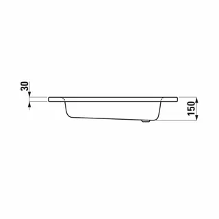sanibel 1001-Stahl-Duschwanne flach 900x900x150mm weiß – Bild 3