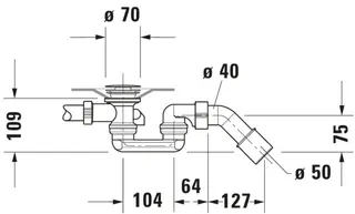 Duravit Ab/Überlaufgarnitur mit Wannen- einlauf f.Paiova 170x130/180x140cm,chrom – Bild 3