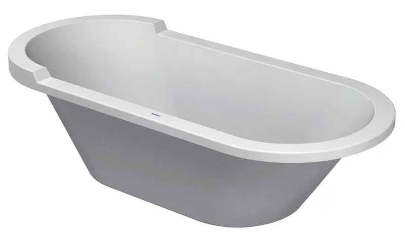 DU Starck BW Oval 1800x800 Einbau Rückenschr.2 L/R, Weiß