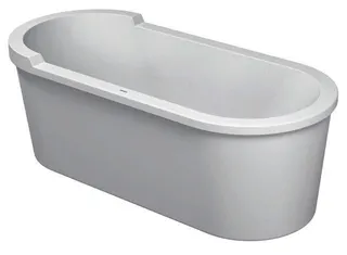 DU Starck BW Oval 1800x800 Freistehend Acrylverkl.,Rückenschr.2 L/R, Weiß