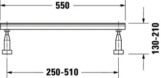 Duravit Fußgestell für Bade- und Duschwannen mit Seitenlänge > 1000 mm, 2 Stück – Bild 4