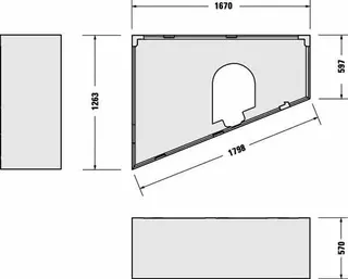 Duravit Paiova Badewanne Tpz 1700x1300 Einbau Rückenschr.1 Links, Weiß – Bild 5
