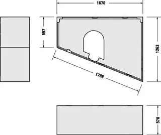 Duravit Paiova Badewanne Tpz 1700x1300 Einbau Rückenschr.1 Rechts, Weiß – Bild 5