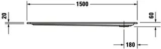 Duravit Starck Slimline Duschwanne, Rechteckig, 1500x750x60 mm, Weiß, Sanitä – Bild 4