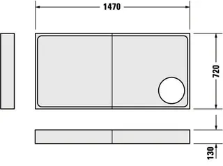 Duravit Starck Slimline Duschwanne, Rechteckig, 1500x750x60 mm, Weiß, Sanitä – Bild 5