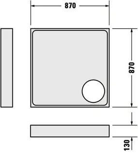 Duravit Starck Slimline Duschwanne Quadr. 900x900x45 mm Wß S.acr. Antislip – Bild 5