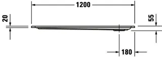 Duravit Starck Slimline Duschwanne R.Ek 1200x1000x55 mm Wß S.acr. Antislip – Bild 4