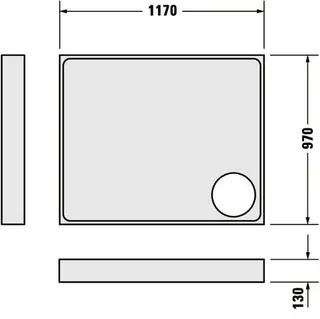 Duravit Starck Slimline Duschwanne R.Ek 1200x1000x55 mm Wß S.acr. Antislip – Bild 5