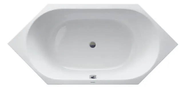 DU D-Code Badew. 6Eck 1900x900 Einbau Rückenschr.2 L/R, Weiß