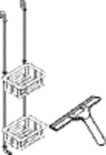 Hänge-Duschablagesystem inkl. Wischer aktiv4YOU, chromoptik, H:700 mm, – Bild 2