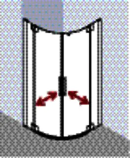 Kermi Viertelkreis Pasa XP P55 0900x 1850 BV: 870-900 SIHG ESG klar Clean – Bild 3