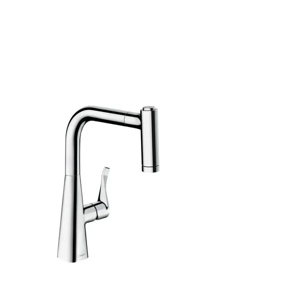 Hansgrohe Metris 220 Spültischmischer edelstahl-optik mit Ausziehbrause