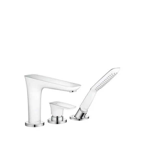 Hansgrohe PuraVida 3-Loch Wannenmischer F-Set chrom Wannenrandmontage