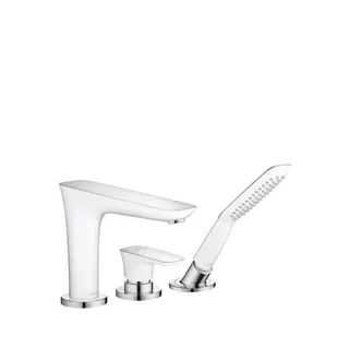 Hansgrohe PuraVida 3-Loch Wannenmischer F-Set chrom Wannenrandmontage