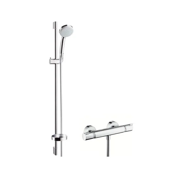 Hansgrohe Croma 100 Brausenkombi Vario EcoSmart /Ecostat Comfort und Unica'C 900mm