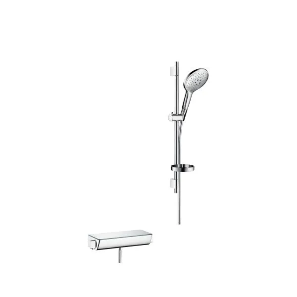 Hansgrohe Raindance Select 150 Brausenkombi mit Thermostat und 650 mm Stange weiss/chrom