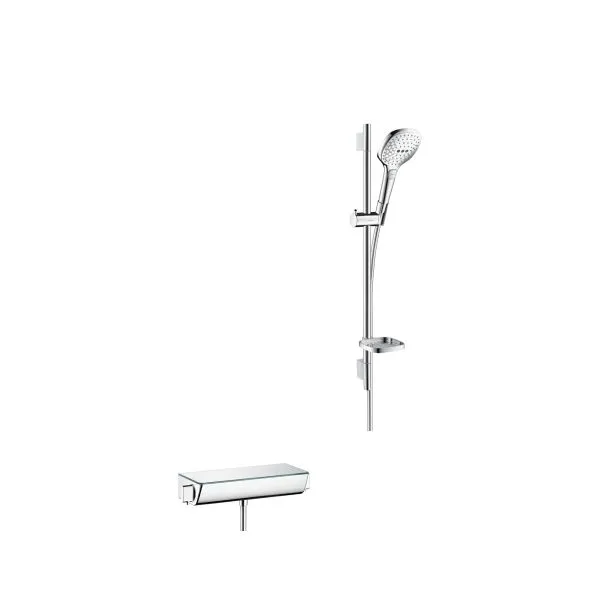 Hansgrohe Brausenkombi Raindance Select E 120/ Therm.DAP Ecostat Sel.U'650mm weiss/chr.
