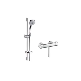 Hansgrohe Croma 100 Brausenkombi Multi/Ecostat 1001 SL und Brausenstange Unica'C 650mm