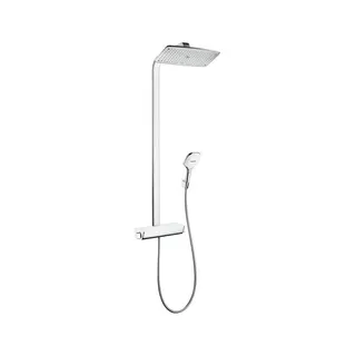 Hansgrohe Raindance Showerpipe Select weiss/chrom mit Thermostat und Kopfbrause 360mm
