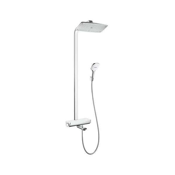 Hansgrohe Raindance Showerpipe Select Kopfbrause E Air 1jet 360mm Wanne, chrom/weiss