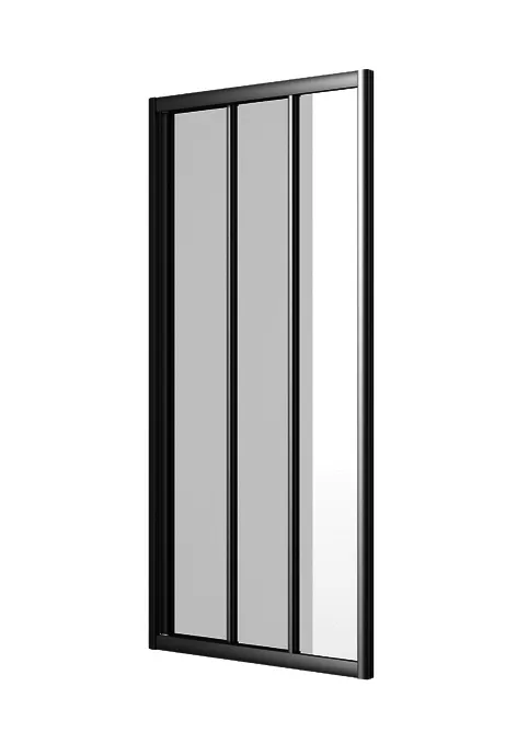 sanibel 1001-Schiebetür 800x1950mm silber/Echtglas