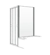 sanibel 3001-Trennwand A13 WK f Schiebe- tür 750x1750mm silberpoliert/ESG