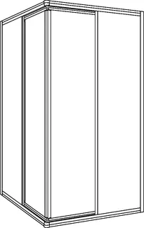 Koralle Eckdusche TwiggyTop EDPTT 2 100/100 960-980x1850 Silber matt Aquaperl trans. – Bild 4