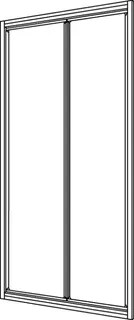 Koralle Pendeltür TwiggyTop DPTT 80 760-800x1850 Silber matt Aquaperl trans. – Bild 2