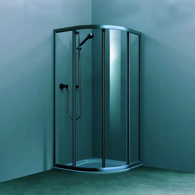 Koralle Viertelkreis TwiggyTop VKSTT R550 90 860-880x1850 Silber matt Aquaperl trans.