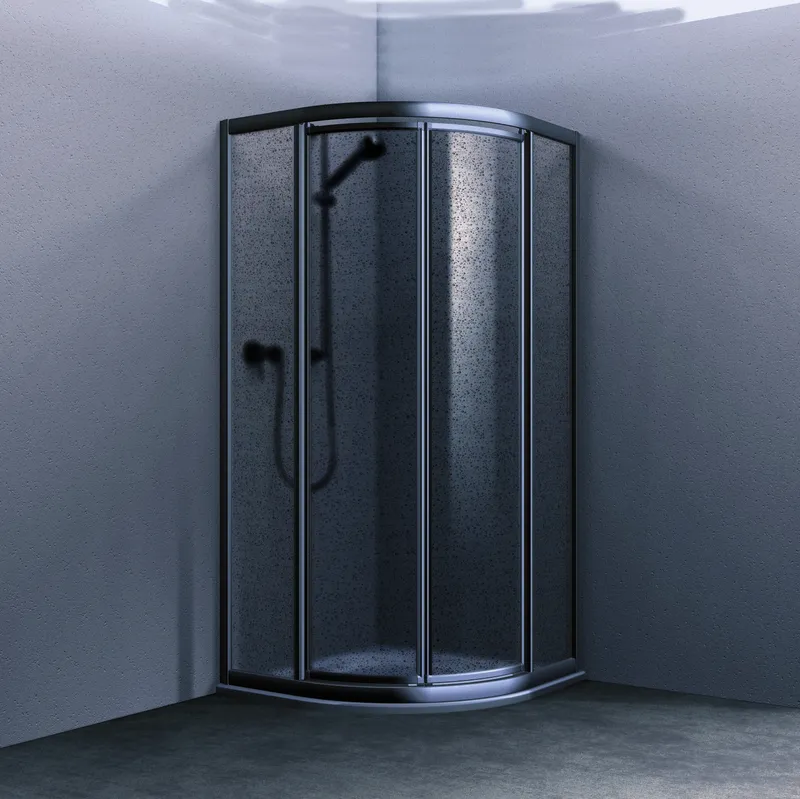 Koralle Viertelkreis TwiggyTop VKPTT R550 80 760-780x1850 Silber matt Aquaperl trans.