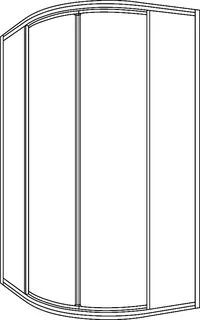 Koralle Viertelkreis TwiggyTop VKPTT R500 100 960-980x1850 Silber matt Aquaperl trans. – Bild 4