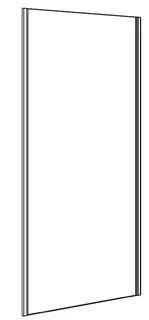 Koralle Trennwand Avant TD zu TF 75 705-745x1400 Silber matt ESG transparent