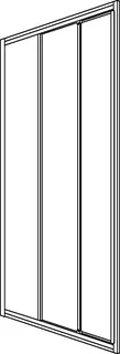 Koralle Schiebetür TwiggyTop DSTT 3 100 960-1000x1950 Silber matt ESG trans. – Bild 5