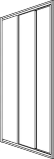 Koralle Schiebetür TwiggyTop DSTT 3 80 760-800x1850 Silber matt ESG transparent – Bild 4