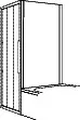 Koralle Trennwand myDay WK 70 675-715x1750 Silber poliert ESG trans.