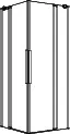 Koralle Eckdusche Schenkel myDay EPFS L 110 1065-1085x2000 Silber matt ESG trans.