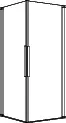 Koralle Eckdusche Schenkel myDay EPWS L 75 715-735x2000 si matt ESG trans. mit GP