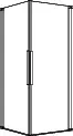 Koralle Eckdusche Schenkel myDay EPWS L 75 715-735x2000 Silber poliert ESG trans.