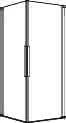 Koralle Eckdusche Schenkel myDay EPWS L 90 865-885x2000 si matt ESG trans. mit GP