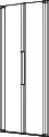 Koralle Pendeltür myDay NP2W 75 715-755x2000 Silber matt ESG transparent