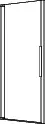 Koralle Pendeltür myDay NPWA L 70 665-705x2000 Silber matt Satinato-Optik