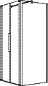 Koralle Trennwand myDay WN 110 1065-1085x2000 si matt ESG trans. mit GP