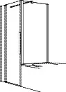 Koralle Trennwand myDay WNK 75 715-735x1750 Silber poliert ESG trans.