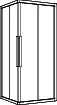 KO Eckdusche myDay ESF2 75/90 725-745x875-895x2000 SMA ESG tr. m. GP