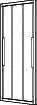 Koralle Schiebetür myDay S3 110 1065-1105x2000 Silber matt ESG trans.