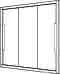 Koralle Schiebetür myDay BS3 170 1665-1705x1600 Silber matt ESG trans.